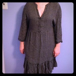 Black and White Vneck Dress